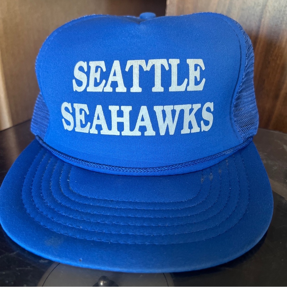 Vintage San Sun 1980s SnapBack Seattle Seahawks trucker hat made by San Sun